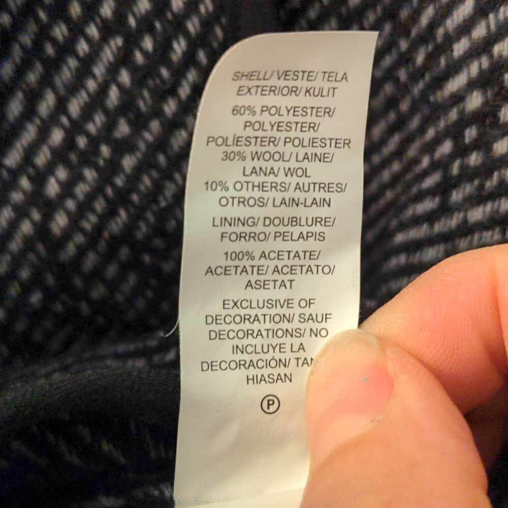 Lucky Brand Black Striped Double Breasted Jacket Size S - Picture 8 of 9